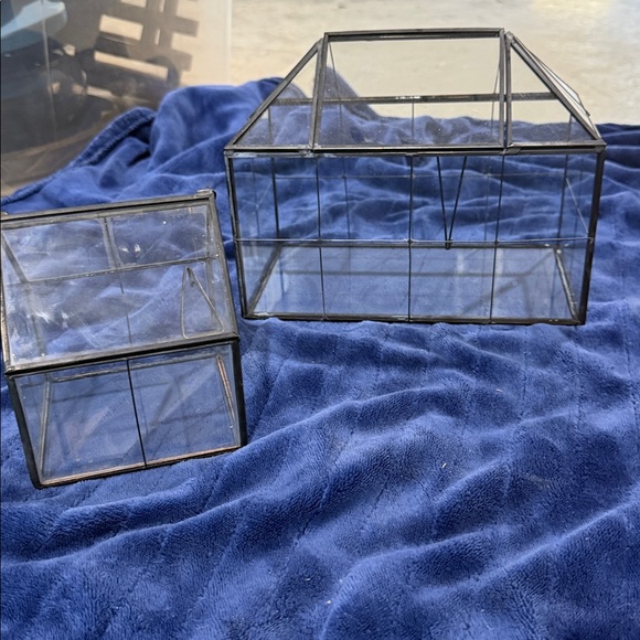 Glass Terrarium Display Boxes - Set of 2 - Picture 3 of 5